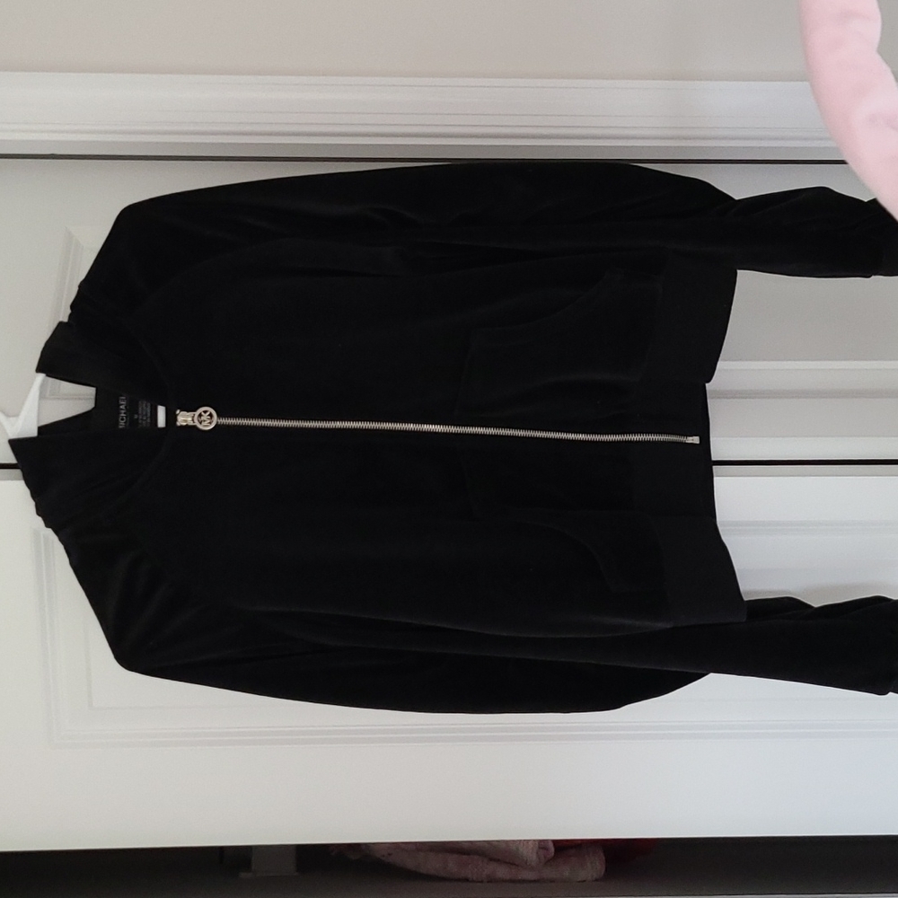 Michael kors black Velvet hoodie. Medium